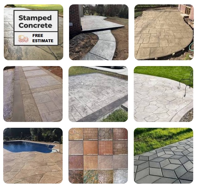 Stamped Concrete - Call Free Estimate - Andys Concrete Construction Houston