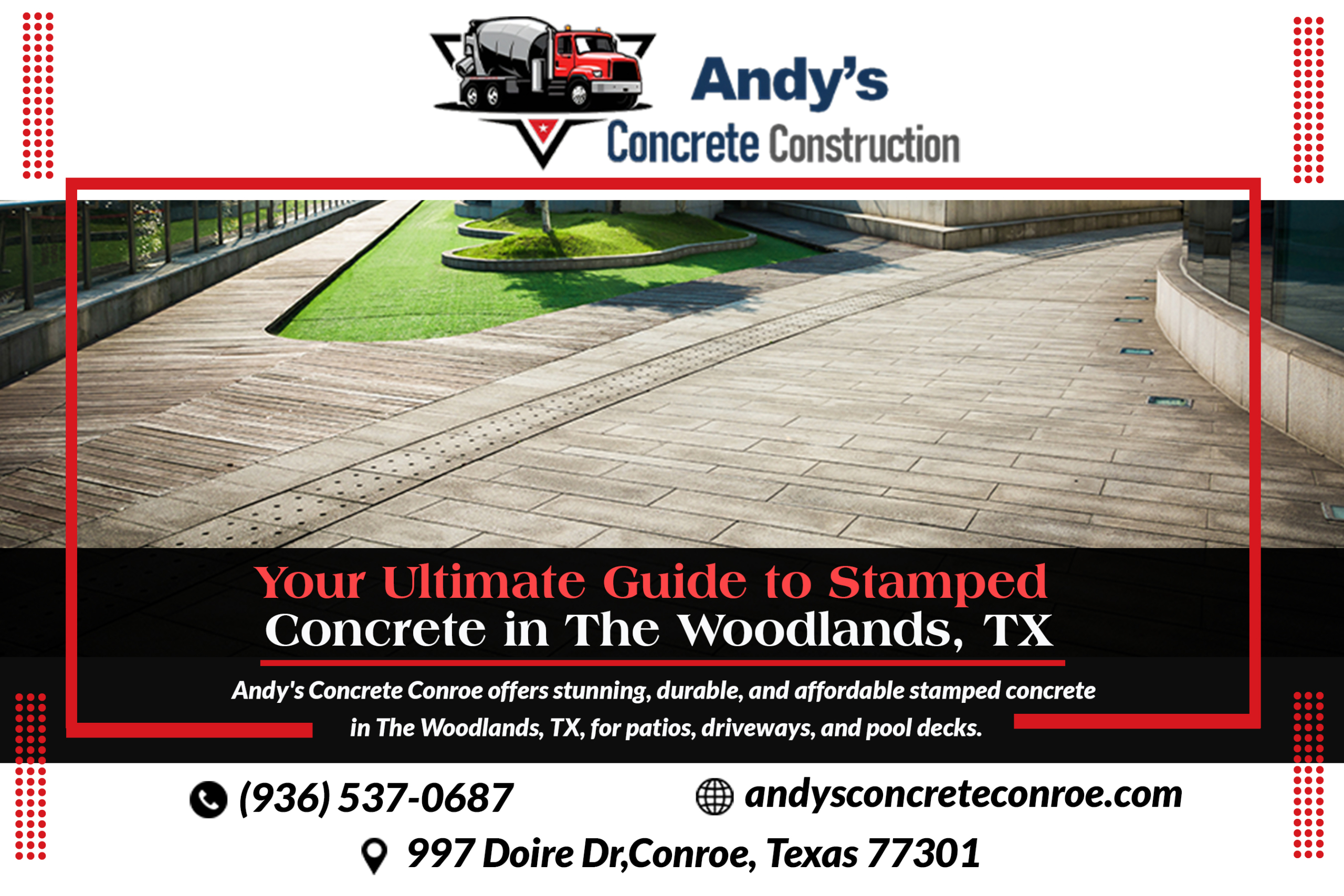 Ultimate Guide to Stamped Concrete in The Woodlands